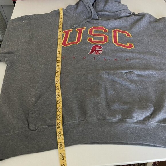 Vintage USC Trojans Hoodie Gray XL Embroidered Sweatshirt *READ* Unisex Adults - Picture 13 of 14
